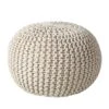 Pouf Tricot Edson -Meilleur Meubles Magasin strickpouf edson webstoff beige 4088044