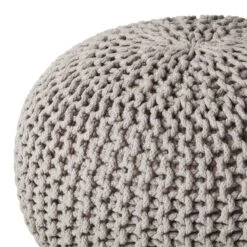 Pouf Tricot Edson 35 Pouf Tricot Edson -Meilleur Meubles Magasin strickpouf edson webstoff hellgrau 4088084