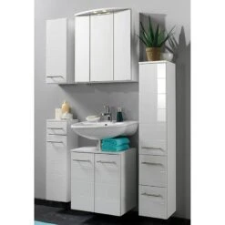 Meuble Sous Vasque Rosary -Meilleur Meubles Magasin waschbeckenunterschrank rosary hochglanz weiss weiss 341072