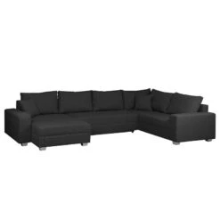 Canapé Panoramique Loorana (convertible) -Meilleur Meubles Magasin wohnlandschaft loorana mit schlaffunktion strukturstoff ottomane longchair beidseitig montierbar anthrazit 4096760