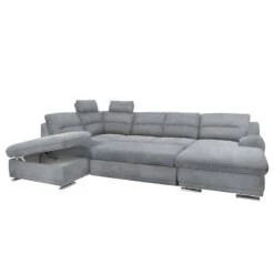 Canapé Panoramique Rollin -Meilleur Meubles Magasin wohnlandschaft rollin microfaser longchair davorstehend rechts ottomane links mit schlaffunktion hellgrau 4691976