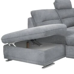 Canapé Panoramique Rollin -Meilleur Meubles Magasin wohnlandschaft rollin microfaser longchair davorstehend rechts ottomane links mit schlaffunktion hellgrau 4691988