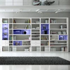 Etagère XXL Emporior L.A -Meilleur Meubles Magasin xxl regalwand emporior i a rgb led beleuchtung hochglanz weiss matt weiss 3396457